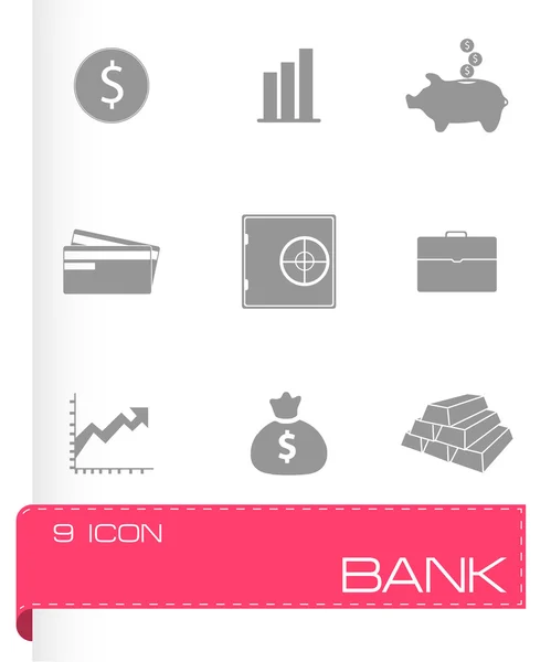 Vector bank icons set — Stock Vector