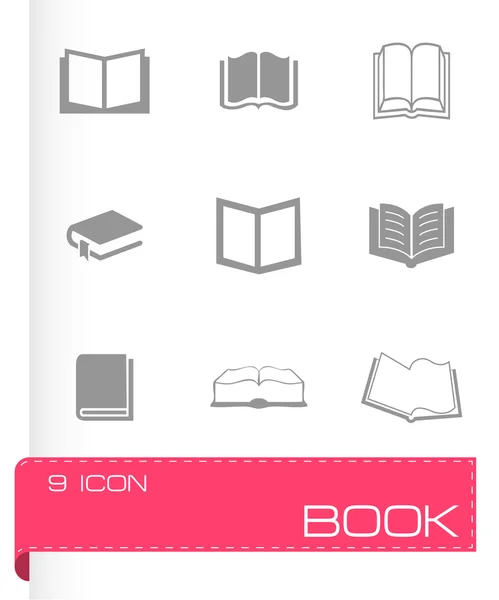 Conjunto de iconos de libro vectorial — Vector de stock