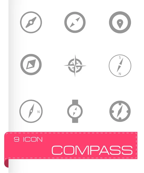 Vector kompass ikoner set — Stock vektor