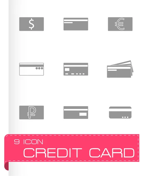 Vector credit card icons set — Stock Vector