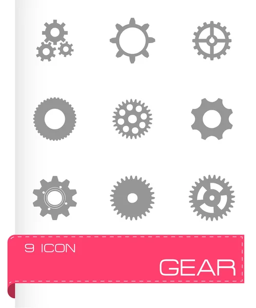 Vector gear  icons set — Stock Vector