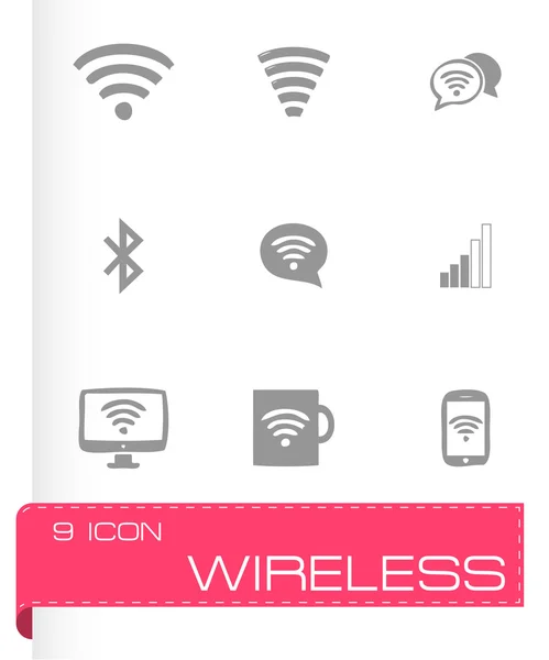 Vector wireless icons set — Stock Vector