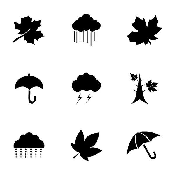 Vector autumn icon set — Stock Vector