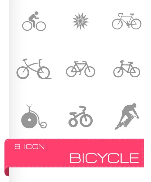 Juego de iconos de bicicleta vectorial — Vector de stock