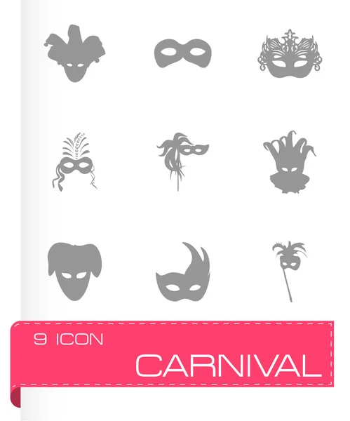 Conjunto de iconos de carnaval vectorial — Archivo Imágenes Vectoriales