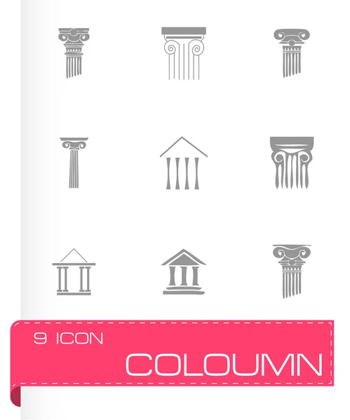 Vector coloumn icons set — Stock Vector