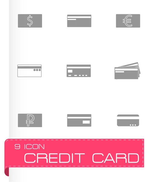 Set icone della carta di credito vettoriale — Vettoriale Stock