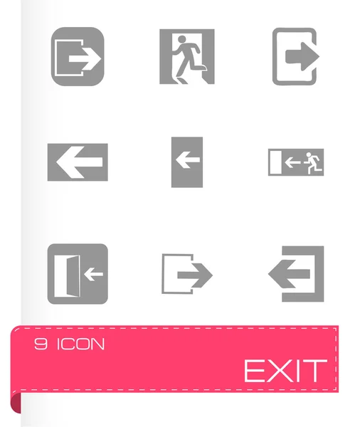 Vector exit icons set — Stock Vector