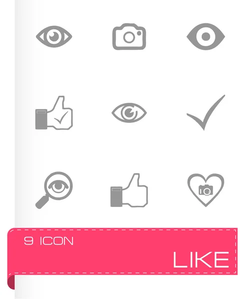 Vector like icons set — Stock Vector