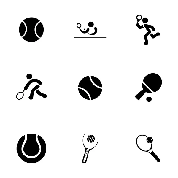 Set di icone del tennis vettoriale Illustrazioni Stock Royalty Free