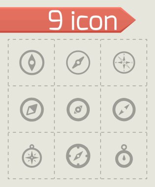 Vektör pusula Icon set