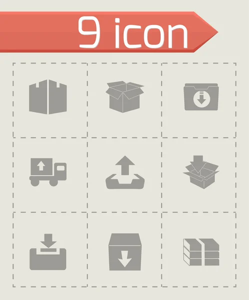 Vector archive icon set — Stock Vector