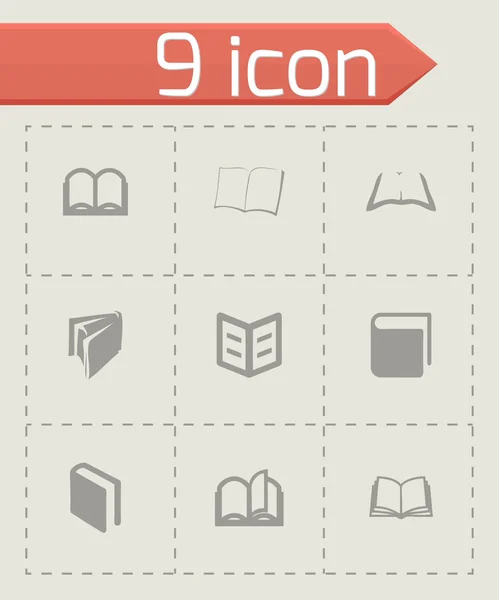 Vector book icon set — Stock Vector