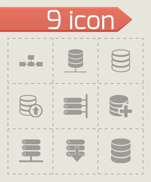 Vector database pictogram troep — Stockvector