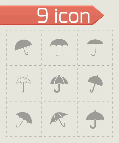 Vektor Umberlla Icon Set — Stockvektor