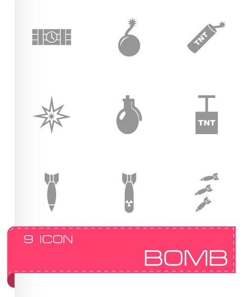 Conjunto de icono de bomba vectorial — Archivo Imágenes Vectoriales