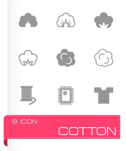 Conjunto de iconos de algodón vector — Vector de stock