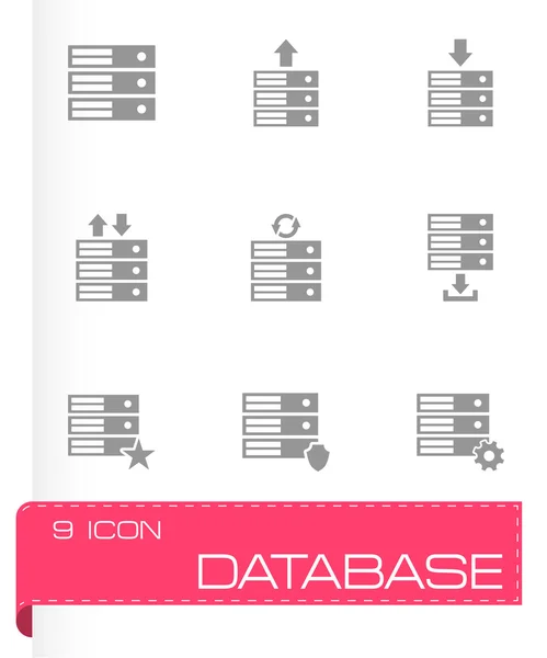 Vector database icon set — Stock Vector