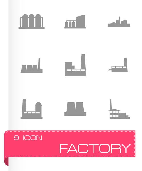 Set di icone di fabbrica vettoriale — Vettoriale Stock