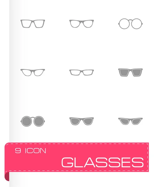 Vektor Brille Icon Set — Stockvektor