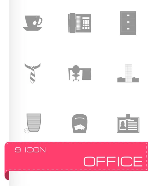 Conjunto de iconos de oficina vector — Vector de stock