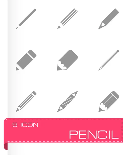 Vector pencil icon set — Stock Vector