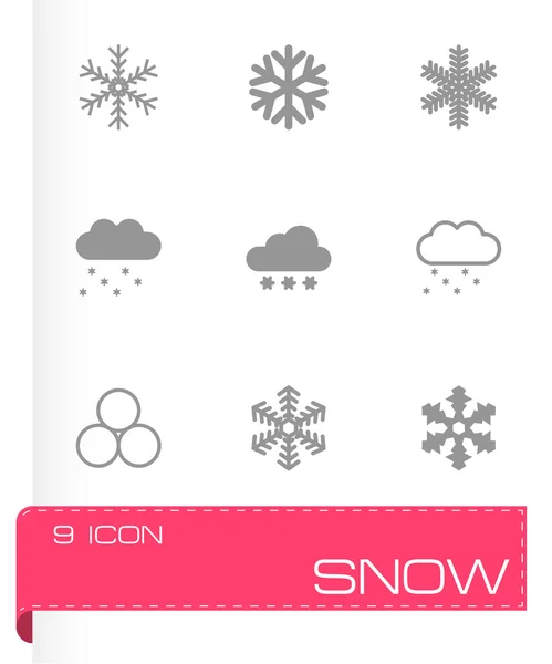 Vektor Schnee Icon gesetzt — Stockvektor