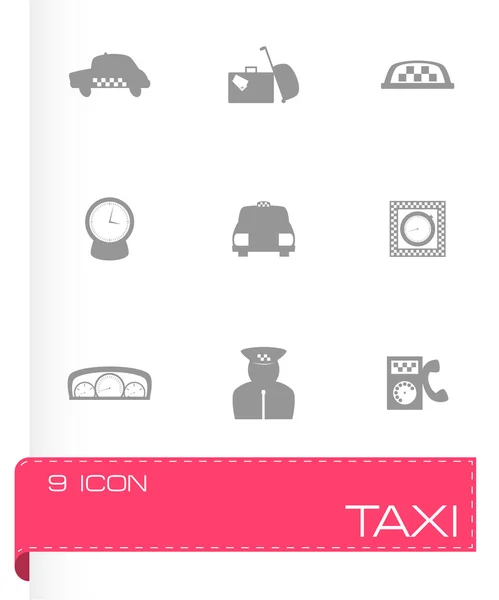 Conjunto de iconos de taxi vector — Vector de stock