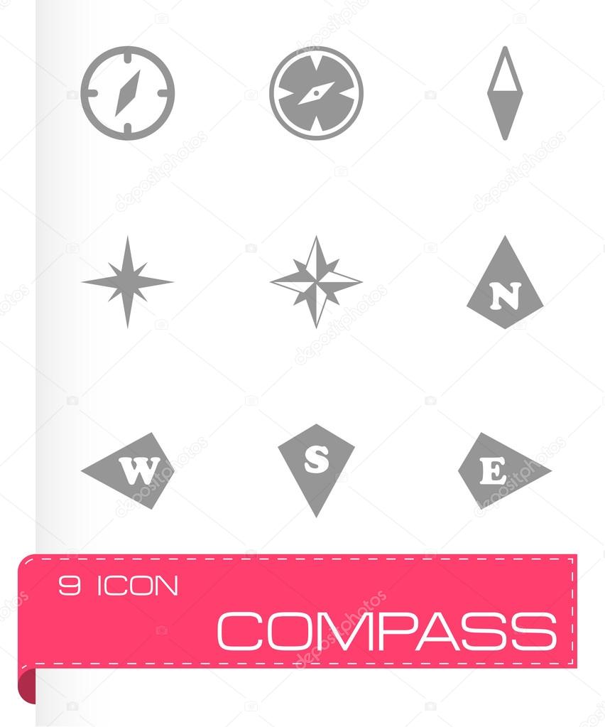 Vector compass icon set