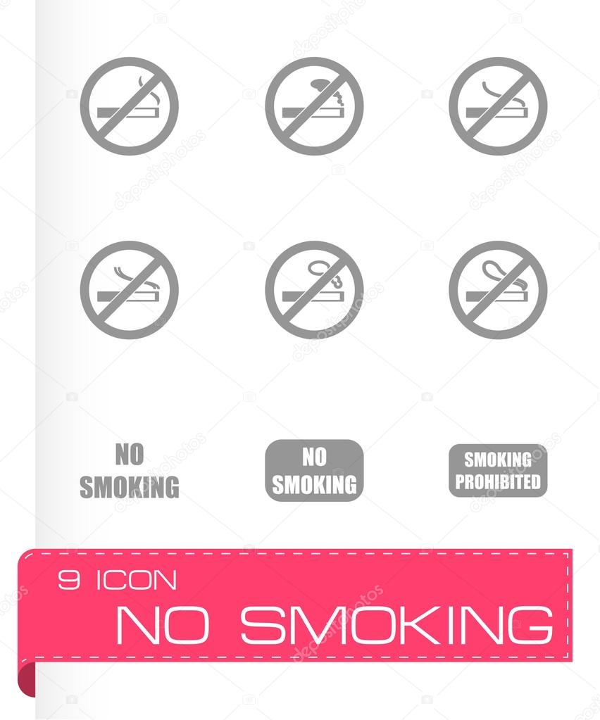 Vector no smoking icon set