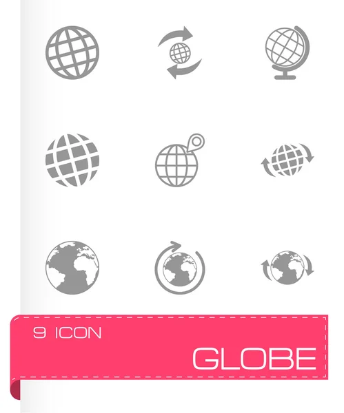 Vector glode icon set — Stock Vector