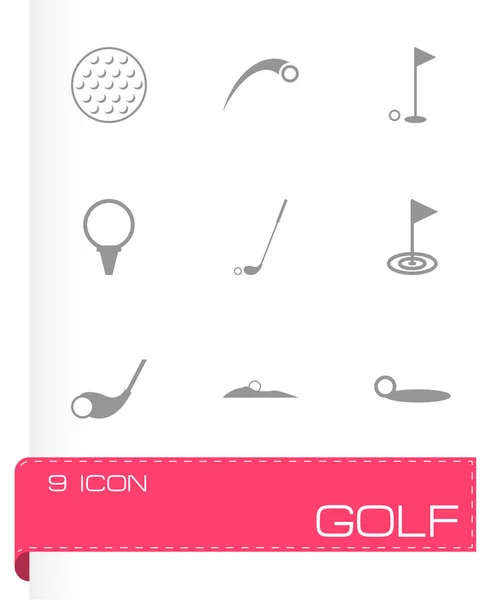 Conjunto de iconos de golf vector — Archivo Imágenes Vectoriales