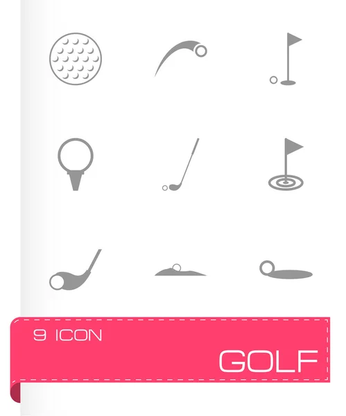 Vector golf icon set — Stock Vector