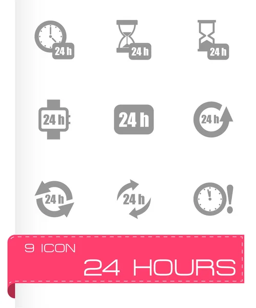 Vector 24 hours icon set — Stock Vector