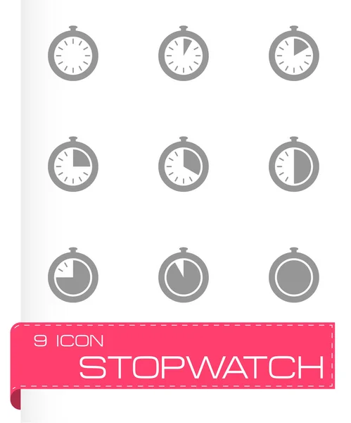 Set ikon stopwatch vektor - Stok Vektor