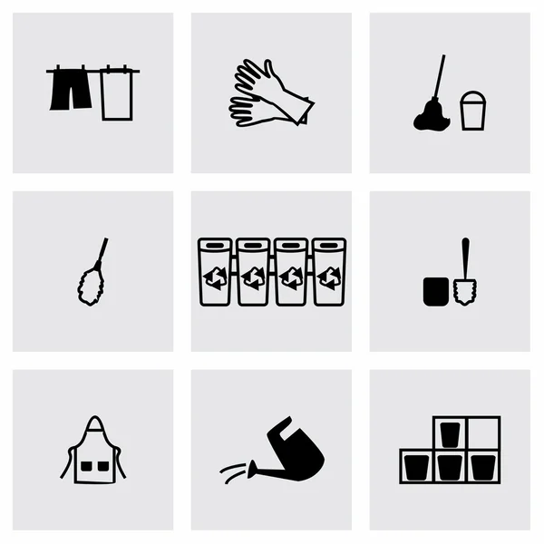 Vector Cleaning icon set — Stock Vector