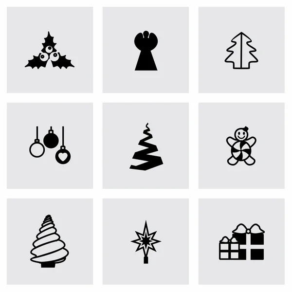 Ensemble d'icônes vectorielles des arbres de Noël — Image vectorielle