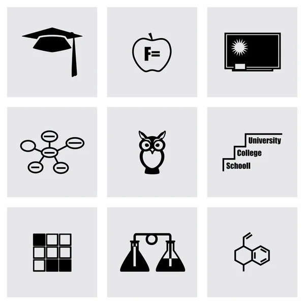 Conjunto de iconos de educación vectorial — Archivo Imágenes Vectoriales