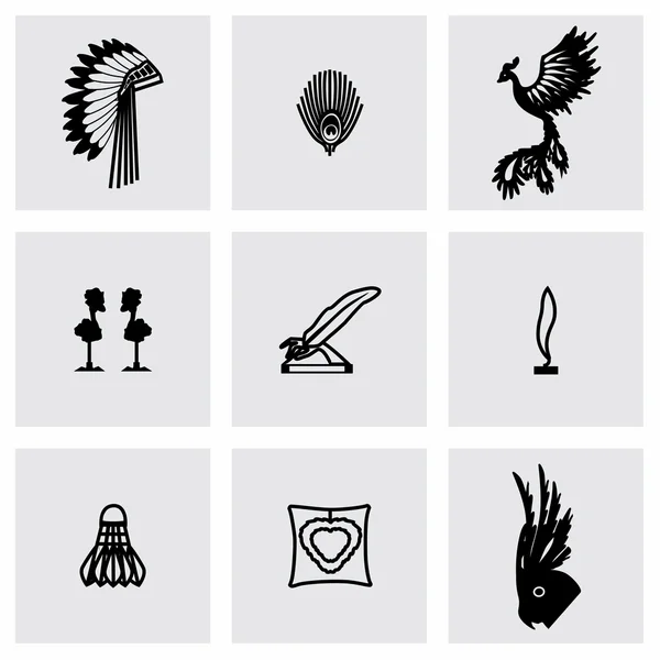 Vector Feather icon set — Stock Vector