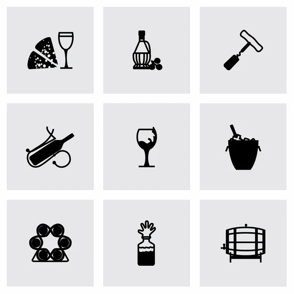 Vector Wine icon set — Stock Vector