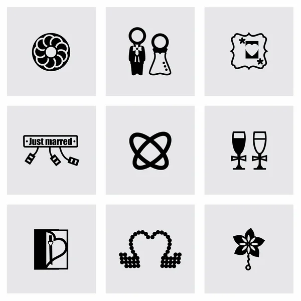 Vector Wedding icon set — Stock Vector