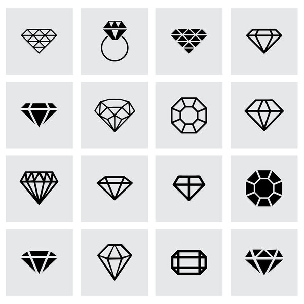 Vector diamond icon set