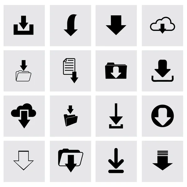 Vector download icon set — Stock Vector