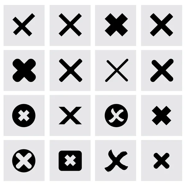 Vector rejected icon set — Stock Vector