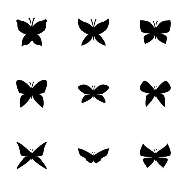 Vektör kelebek Icon set