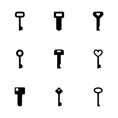 vektör anahtar Icon set
