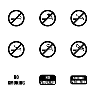 Hiçbir yasaktır Icon set vektör