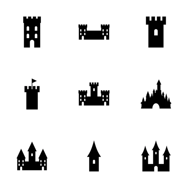 Vektorový sada ikon hrad — Stockový vektor