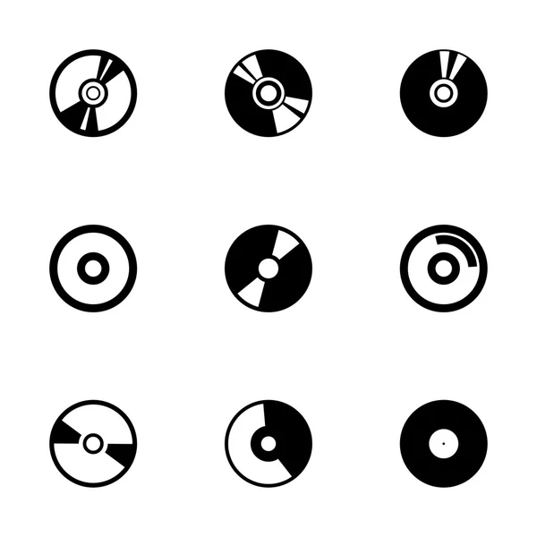 Vector cd icon set — Stock Vector