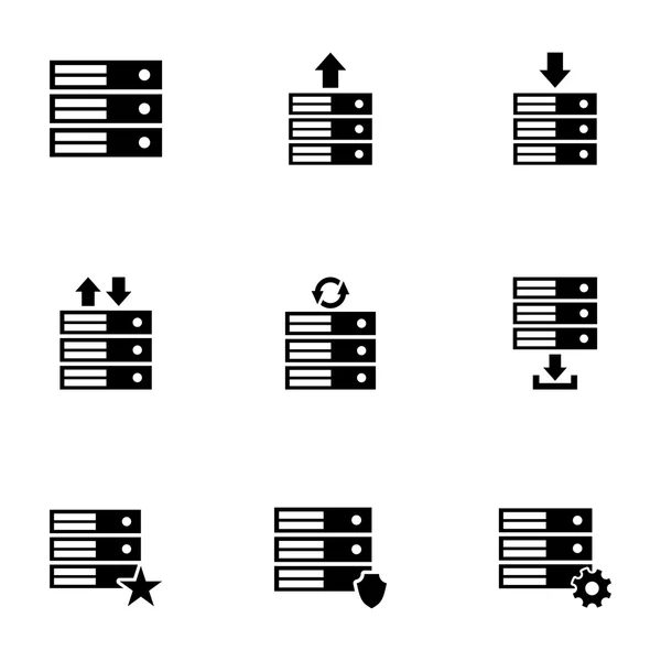 Vektor-Datenbank-Symbol gesetzt — Stockvektor